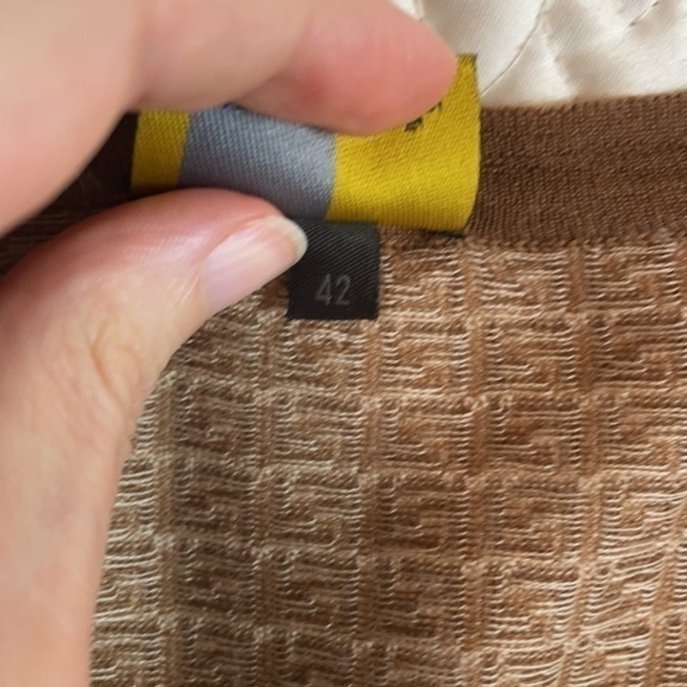 Fendi Cashmere Silk Zucca Cardigan Sweater Monogram “FF” - Picture 7 of 14